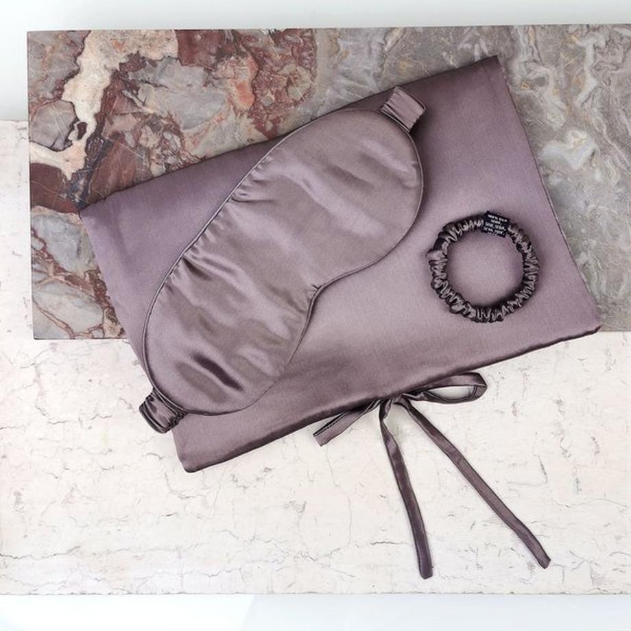 AILORIA  TRAVEL SET BEAUTY S Borsa di seta, maschera per il sonno e scrunchie S 