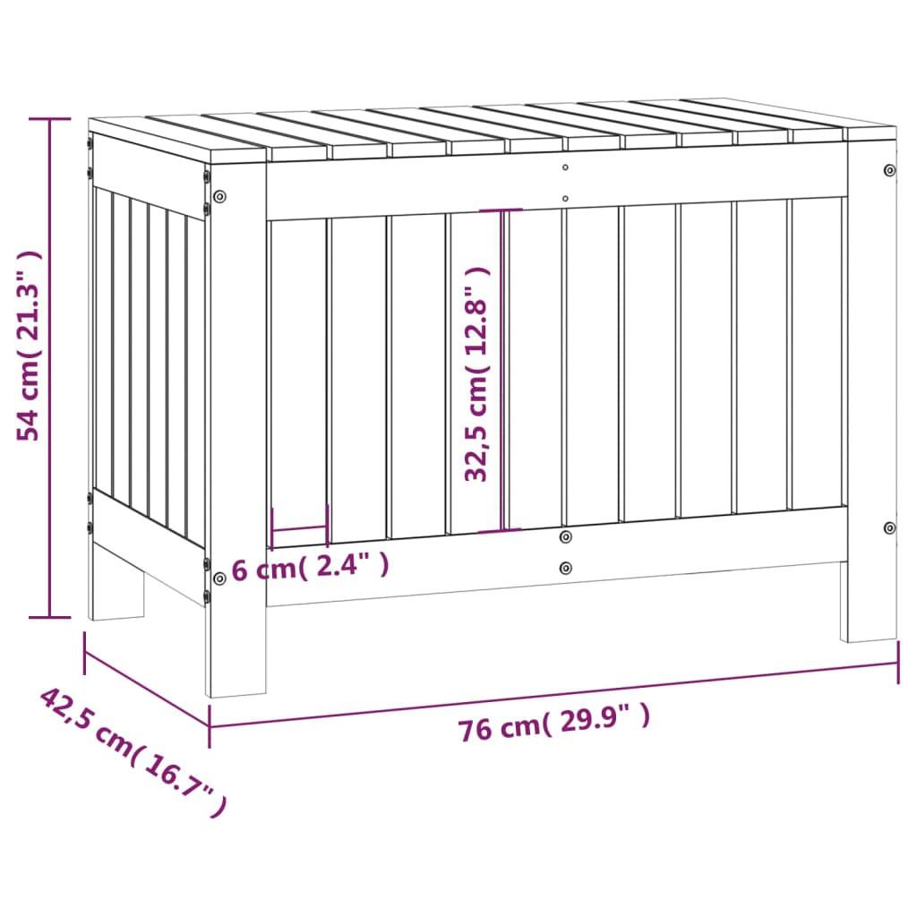 VidaXL Boîte de rangement de jardin bois de pin  