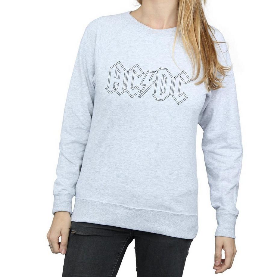 AC/DC ACDC Logo Print Sweatshirt  