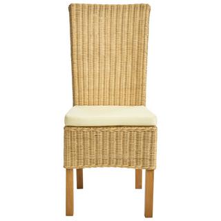 Beliani Lot de 2 chaises de salle à manger en Rotin Scandinave ANDES  