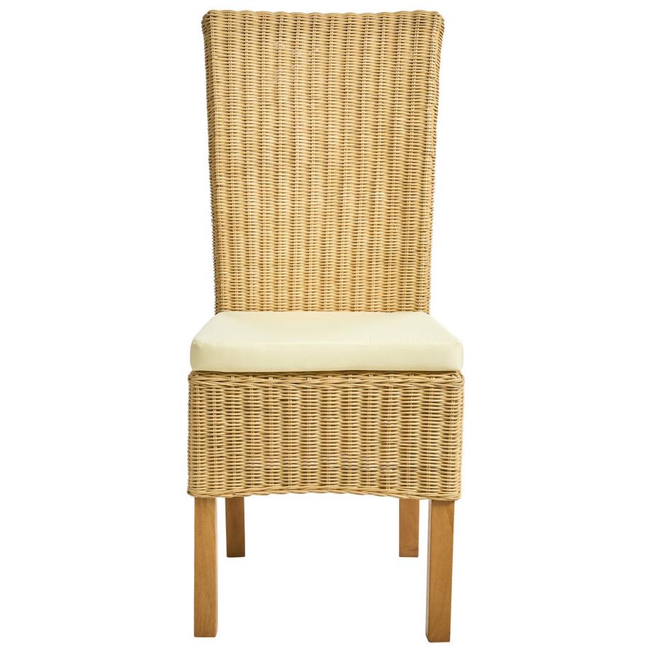 Beliani Lot de 2 chaises de salle à manger en Rotin  ANDES  