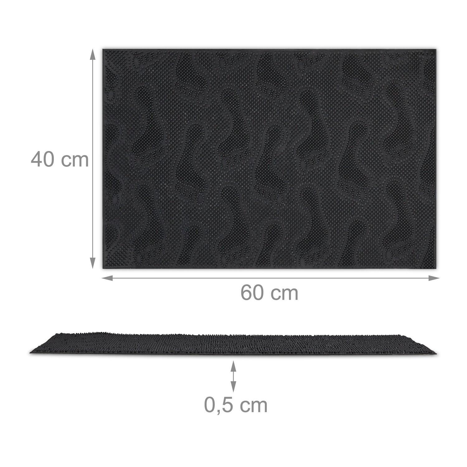 B2X Fußmatte im Gummi-Design mit Fußabdruck  