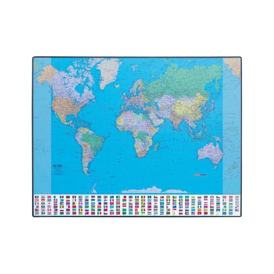 Hansa Tapis de bureau GeoPad carte du monde, allemand  