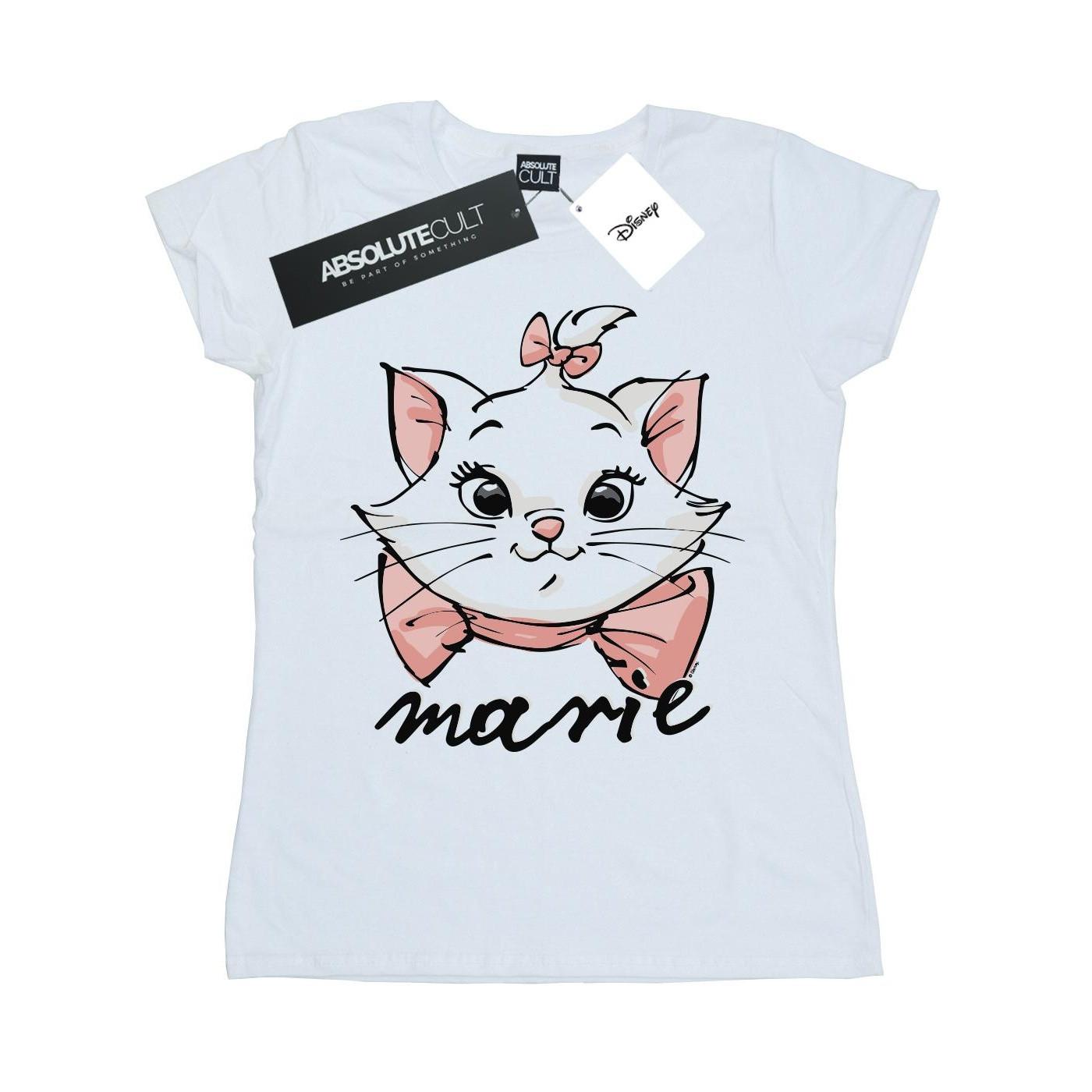 Image of The Aristocats Marie Sketch Face Tshirt Damen Weiss L