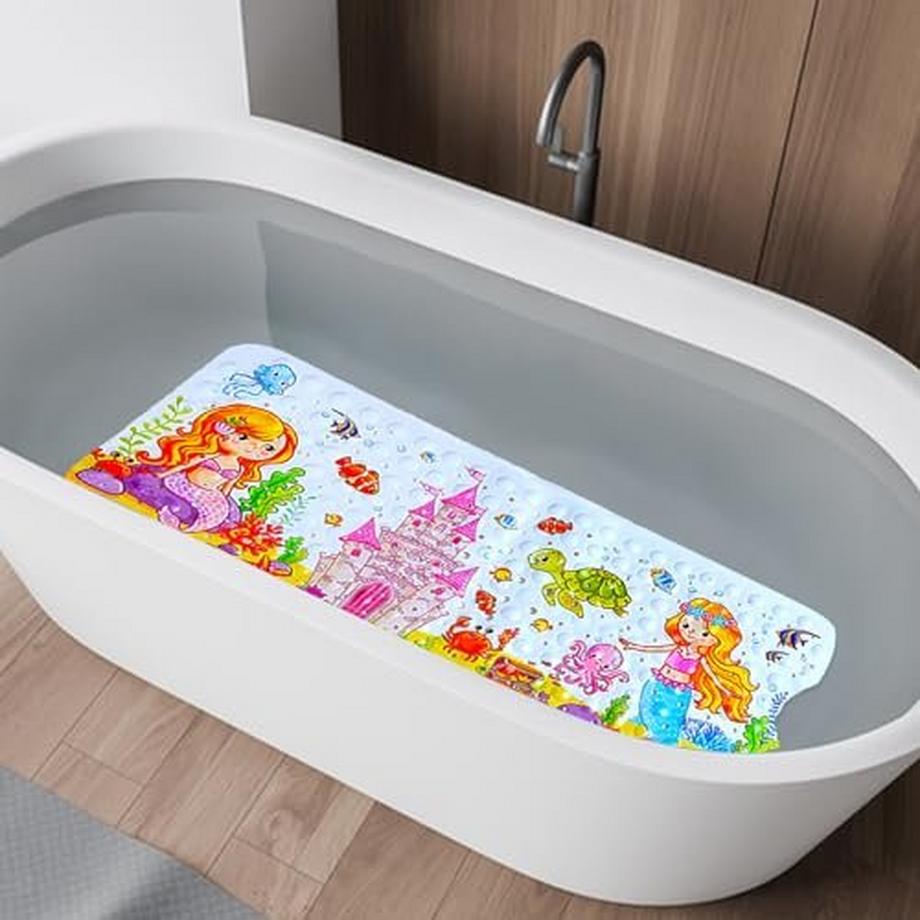 Activity-board Badematte für Wanne für Kinder Cartoon Anti Rutsch Baby Badewanne Matte Extra lange Anti Rutsch  