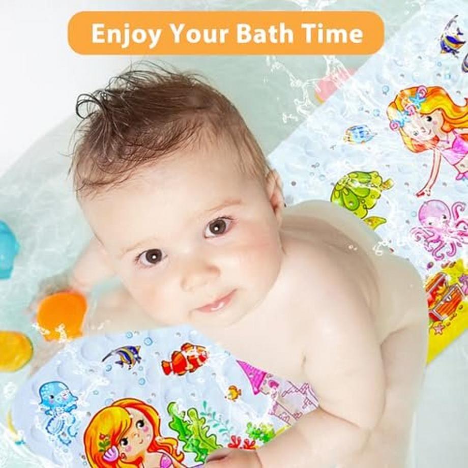 Activity-board Badematte für Wanne für Kinder Cartoon Anti Rutsch Baby Badewanne Matte Extra lange Anti Rutsch  