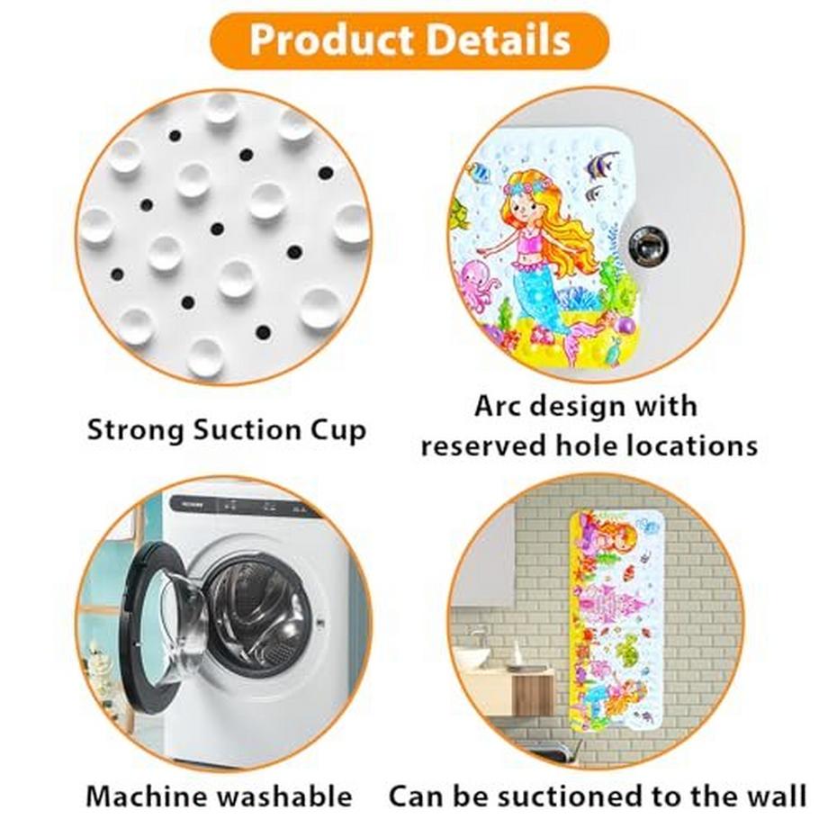 Activity-board Badematte für Wanne für Kinder Cartoon Anti Rutsch Baby Badewanne Matte Extra lange Anti Rutsch  