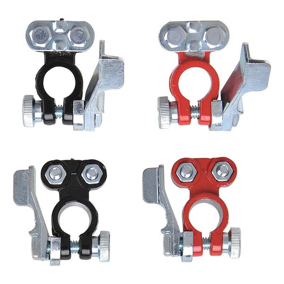 Pricenet  Batteriepolklemmen-Set (+) und (-) mit Schnellverschluss/schwarz im Blister 