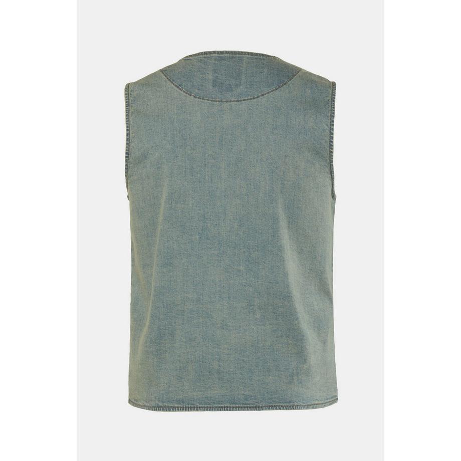JP1880 Jeansweste V-Ausschnitt Vintage Look  