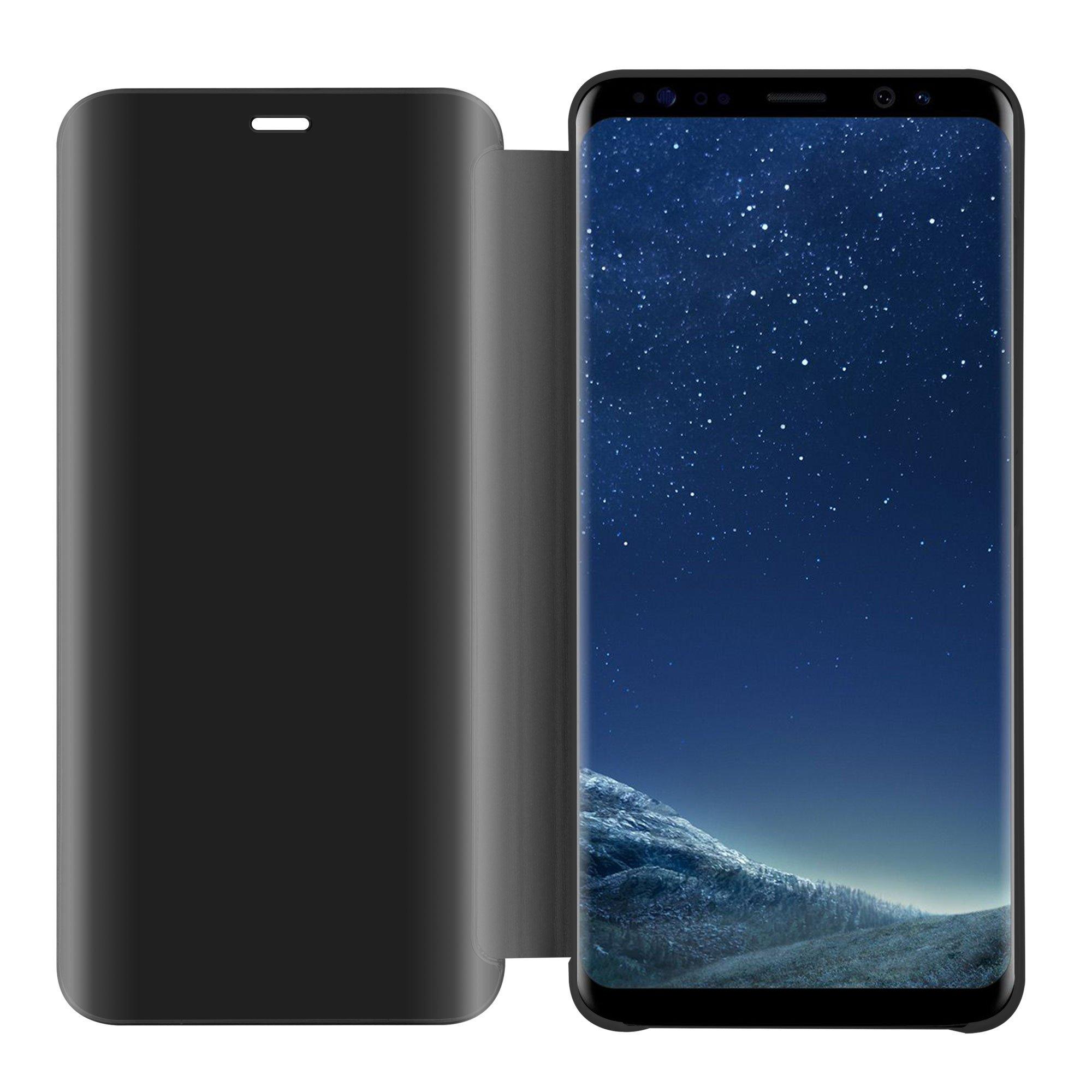 Cadorabo  Housse compatible avec Samsung Galaxy S8 - Clear View étui de protection miroir avec fonction de support Protection à 360 degrés 