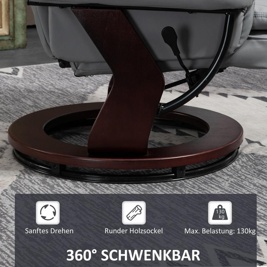 HOMCOM Relaxsessel mit Hocker  