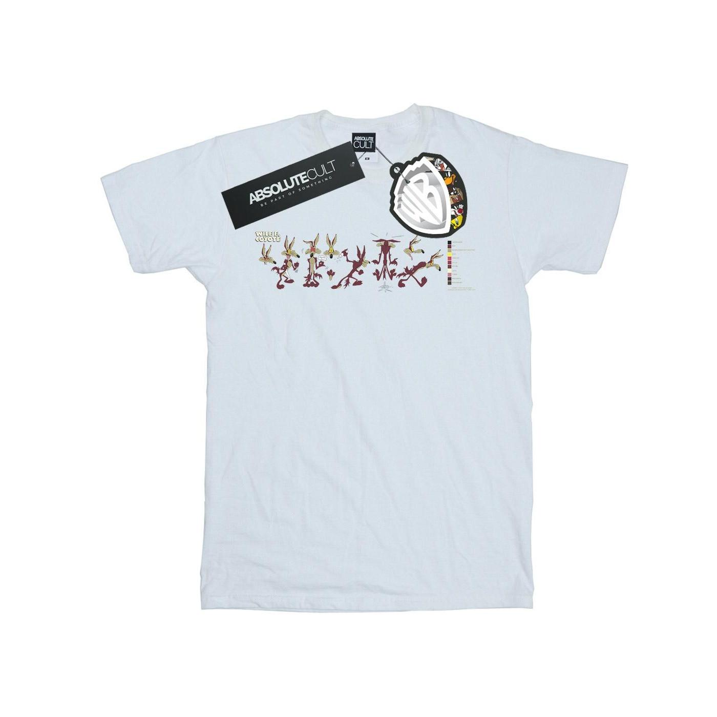Image of Wile E Coyote Colour Code Tshirt Damen Weiss XL