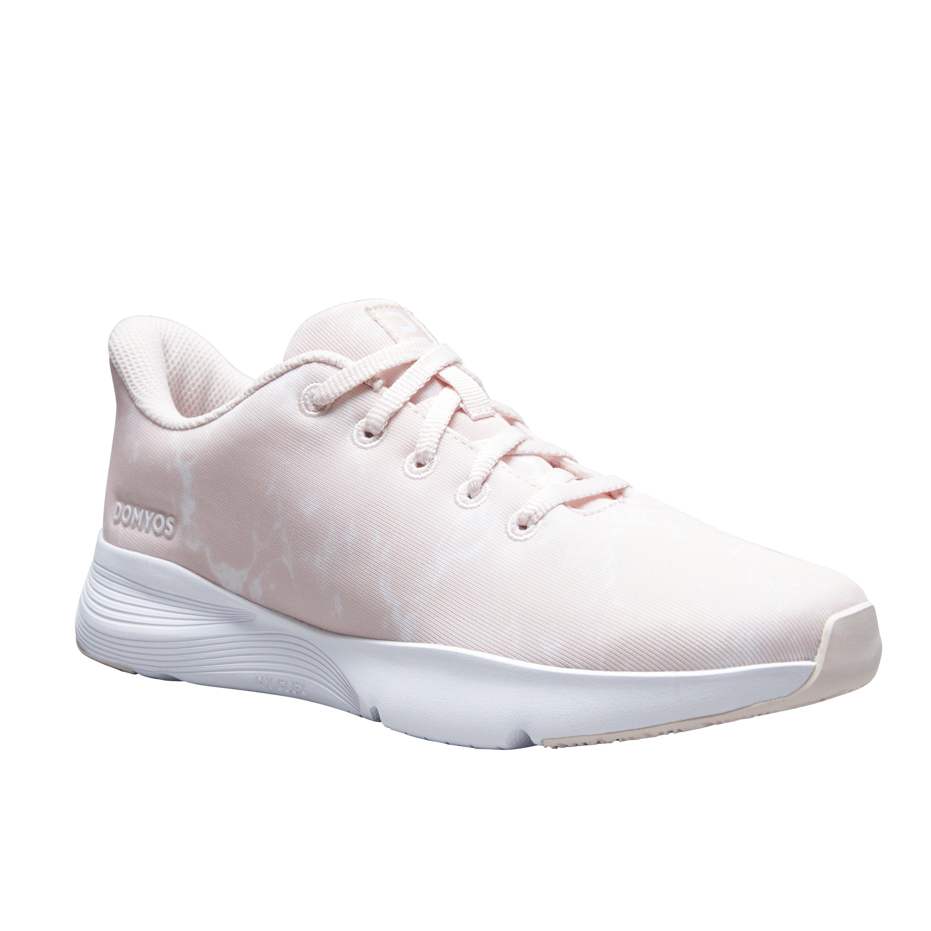 Image of DOMYOS Fitnessschuhe 120 Damen Marmorprint rosa - 38