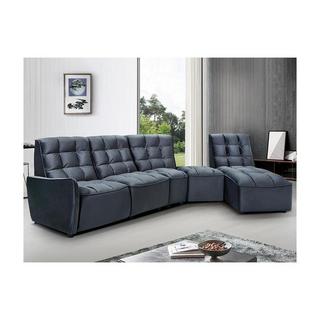 Vente-unique Ecksofa mit Relaxfunktion ALFORD Verstellbar Samt  