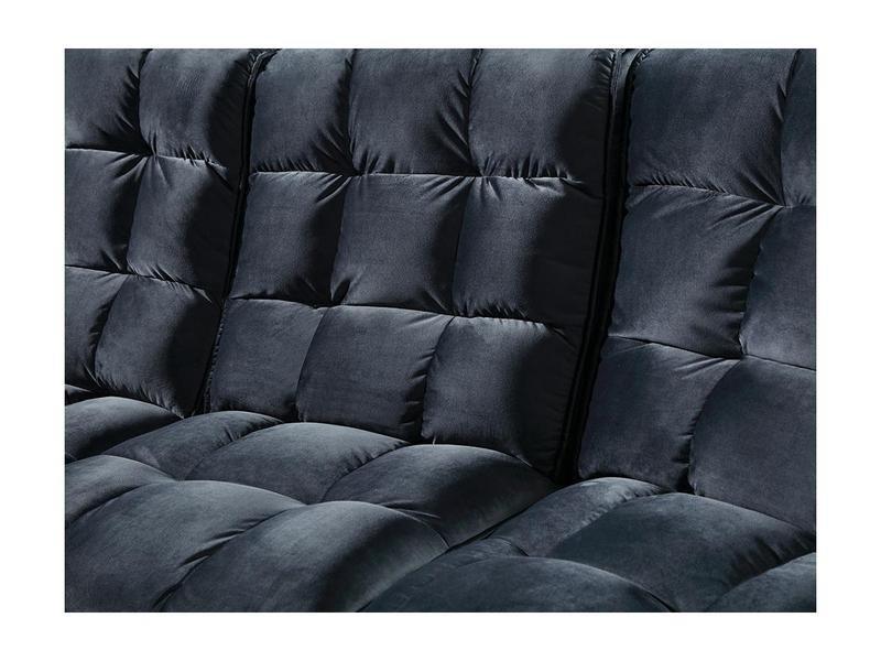 Vente-unique Ecksofa mit Relaxfunktion ALFORD Verstellbar Samt  