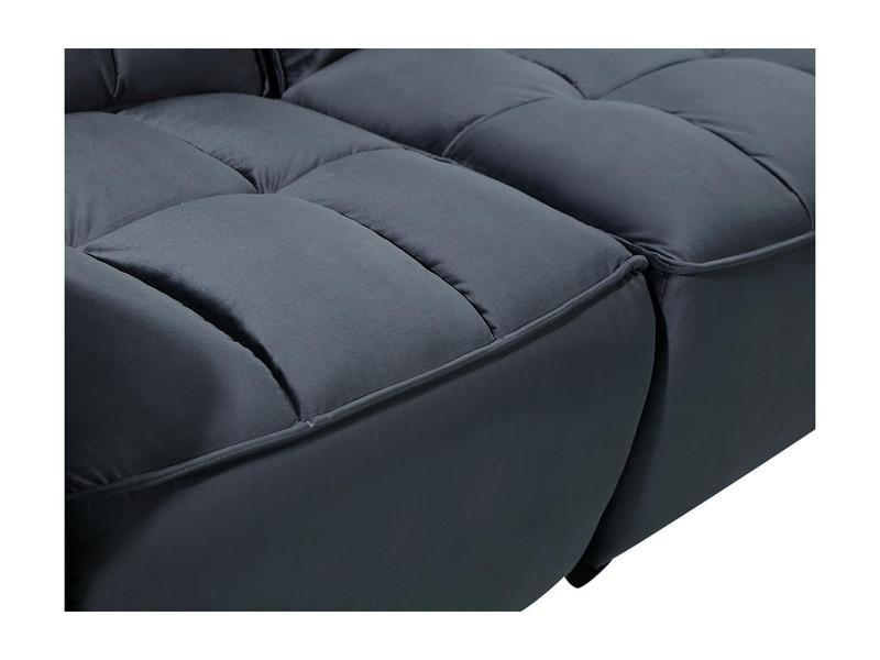 Vente-unique Ecksofa mit Relaxfunktion ALFORD Verstellbar Samt  