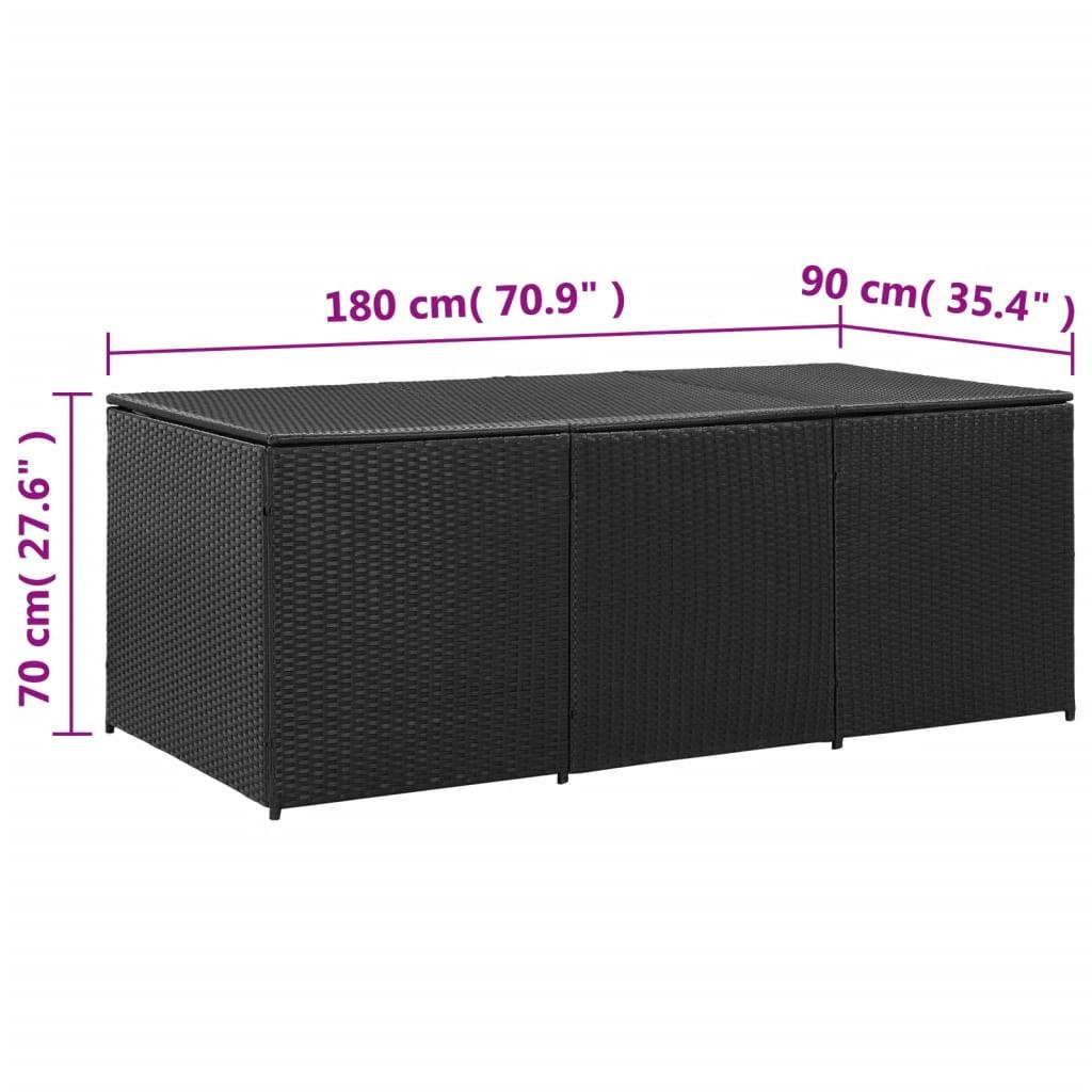 VidaXL Coffre de rangement rotin synthétique  