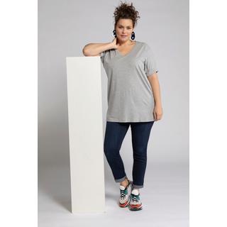 Ulla Popken  T-Shirt, V-Ausschnitt, Relaxed, Halbarm 