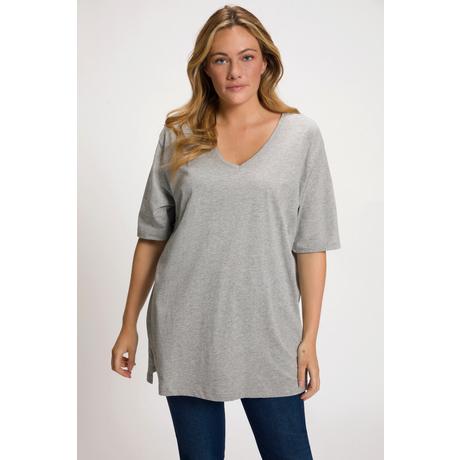 Ulla Popken  T-Shirt, V-Ausschnitt, Relaxed, Halbarm 