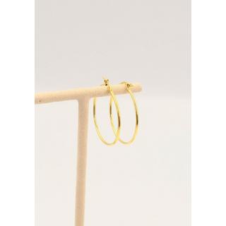 MUAU Schmuck  Creolen Gelbgold 750 Runddraht 33mm 