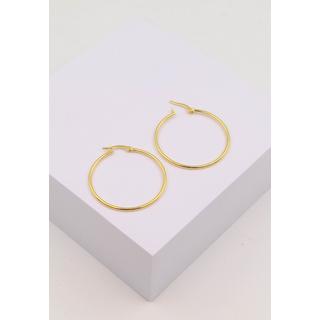 MUAU Schmuck  Creolen Gelbgold 750 Runddraht 33mm 