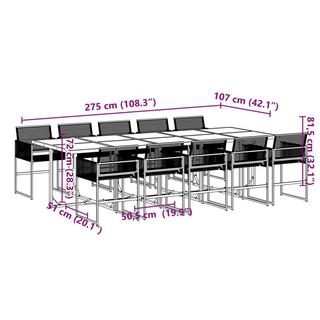 VidaXL set da pranzo da giardino Polirattan  