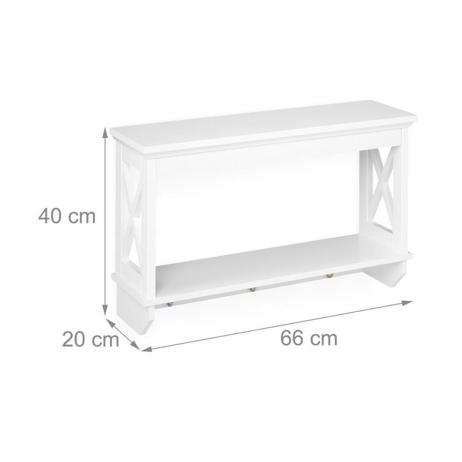 B2X Wandregal mit 3 Haken  