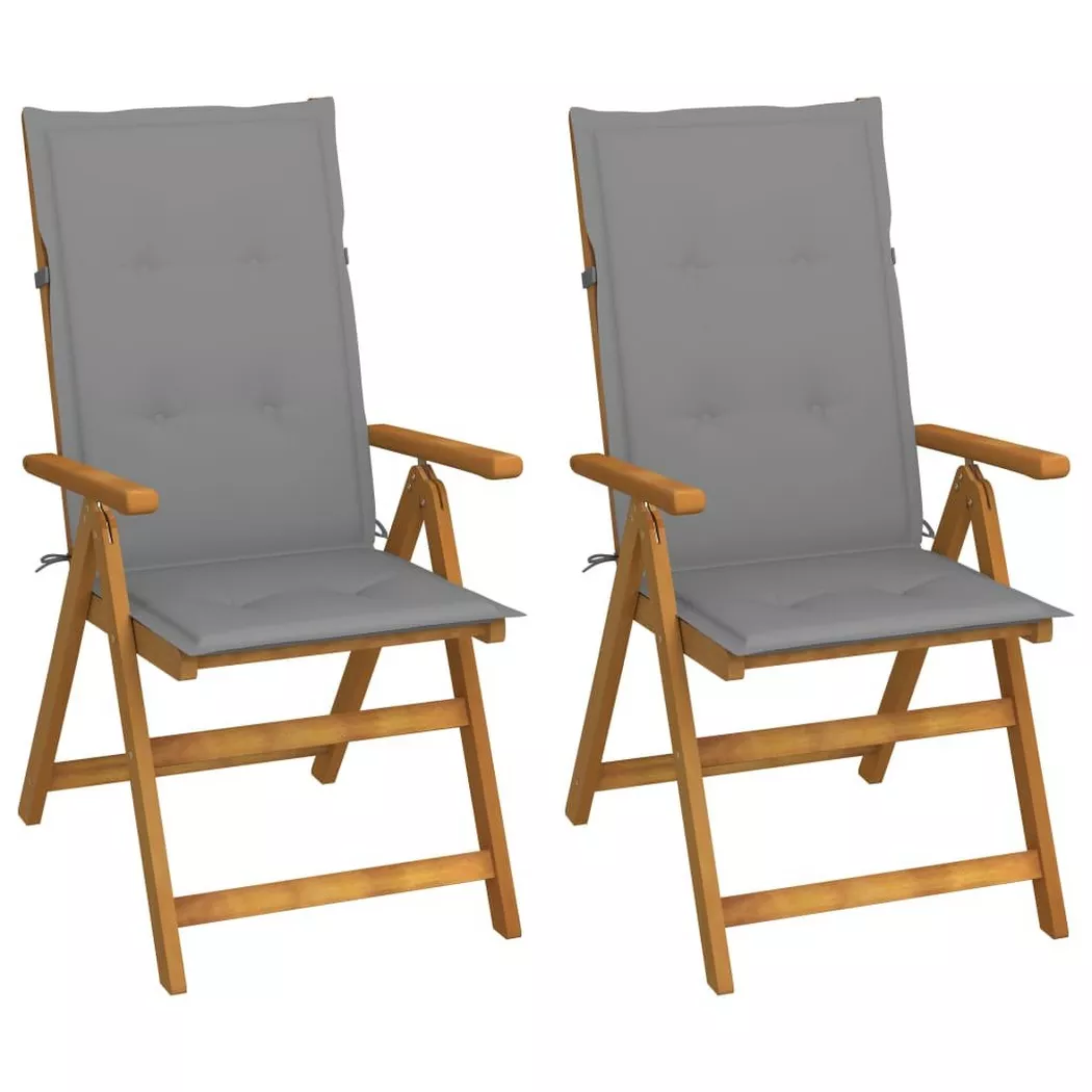 VidaXL - Chaise de jardin bois, One Size, Gris