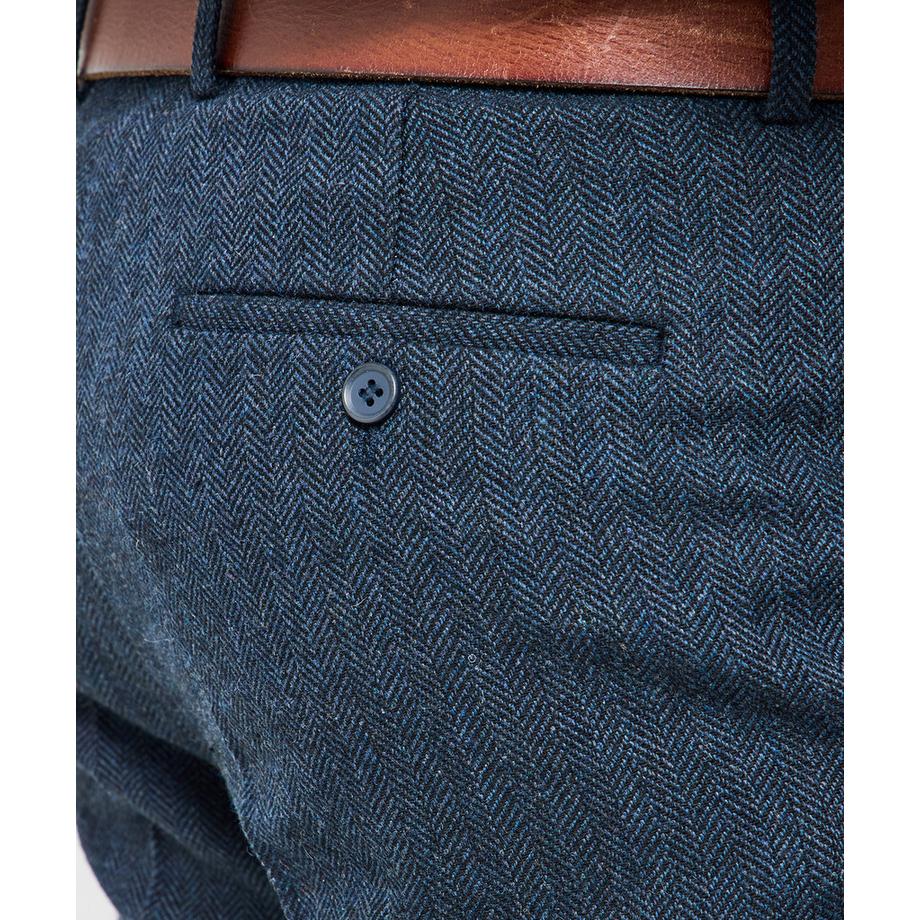 Joe Browns Marineblaue Herringbone Stoffhose  