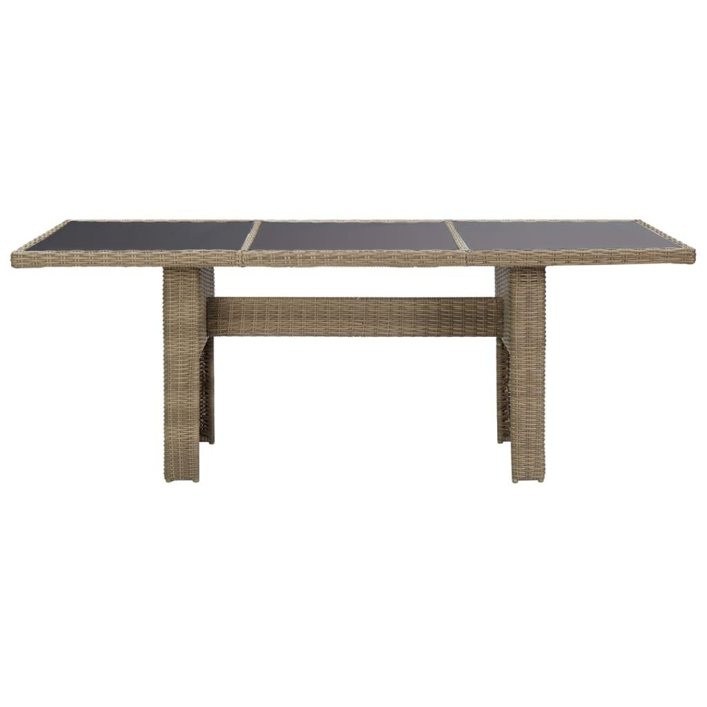 VidaXL Table à manger rotin synthétique  