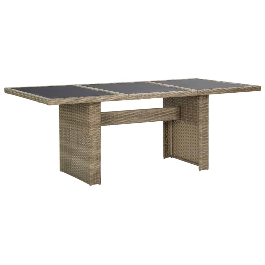 VidaXL Table à manger rotin synthétique  