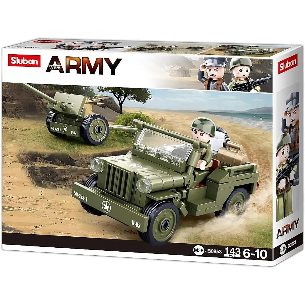Image of Army Wwii Jeep Mit Feldhaubitze (143teile) Unisex
