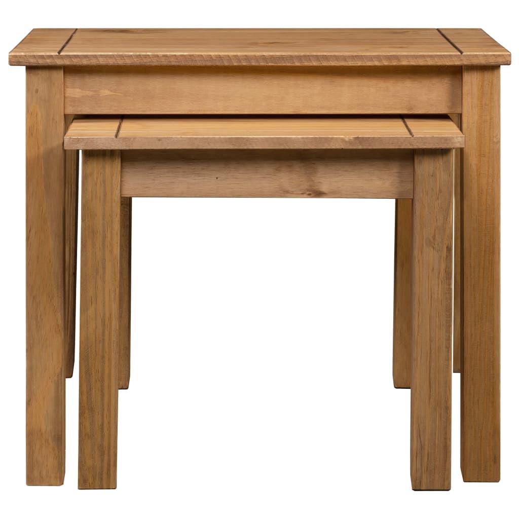 VidaXL Table gigogne bois  