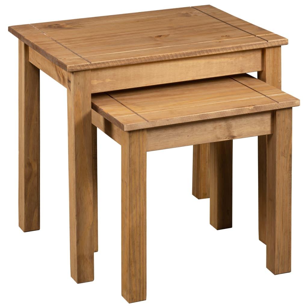 VidaXL Table gigogne bois  