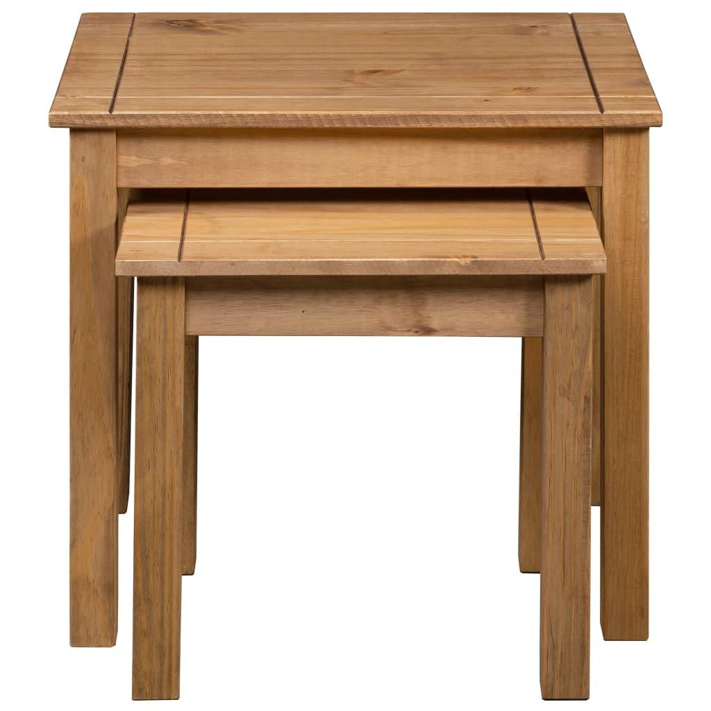 VidaXL Table gigogne bois  