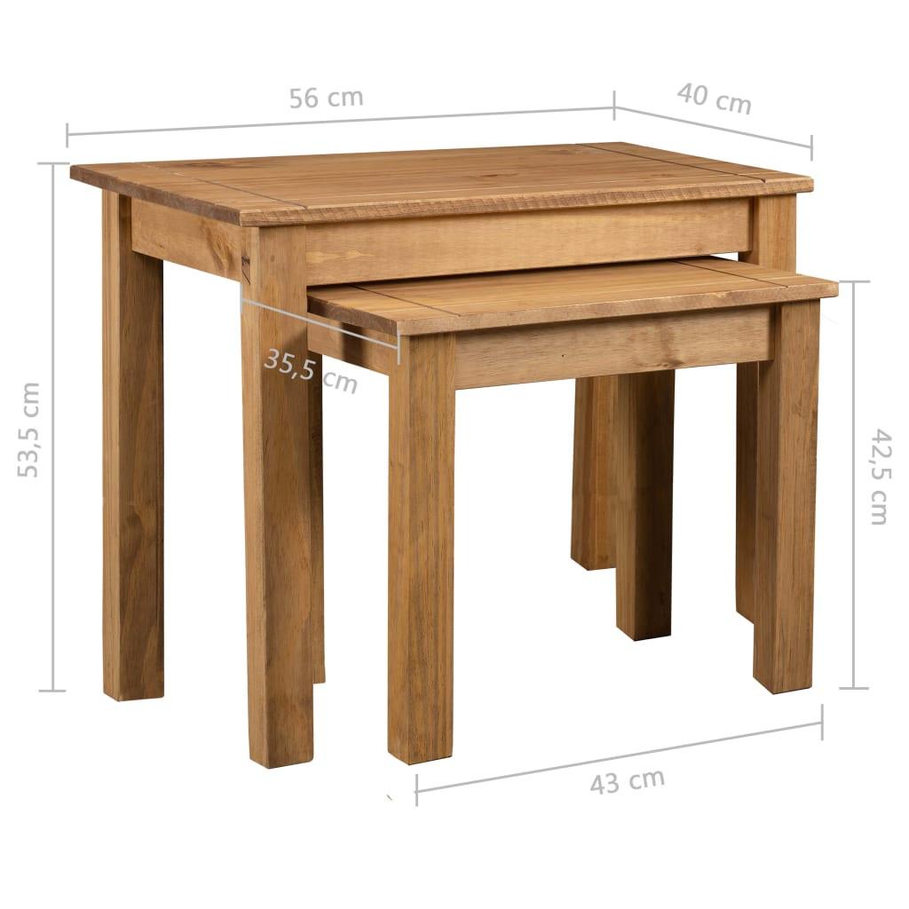 VidaXL Table gigogne bois  