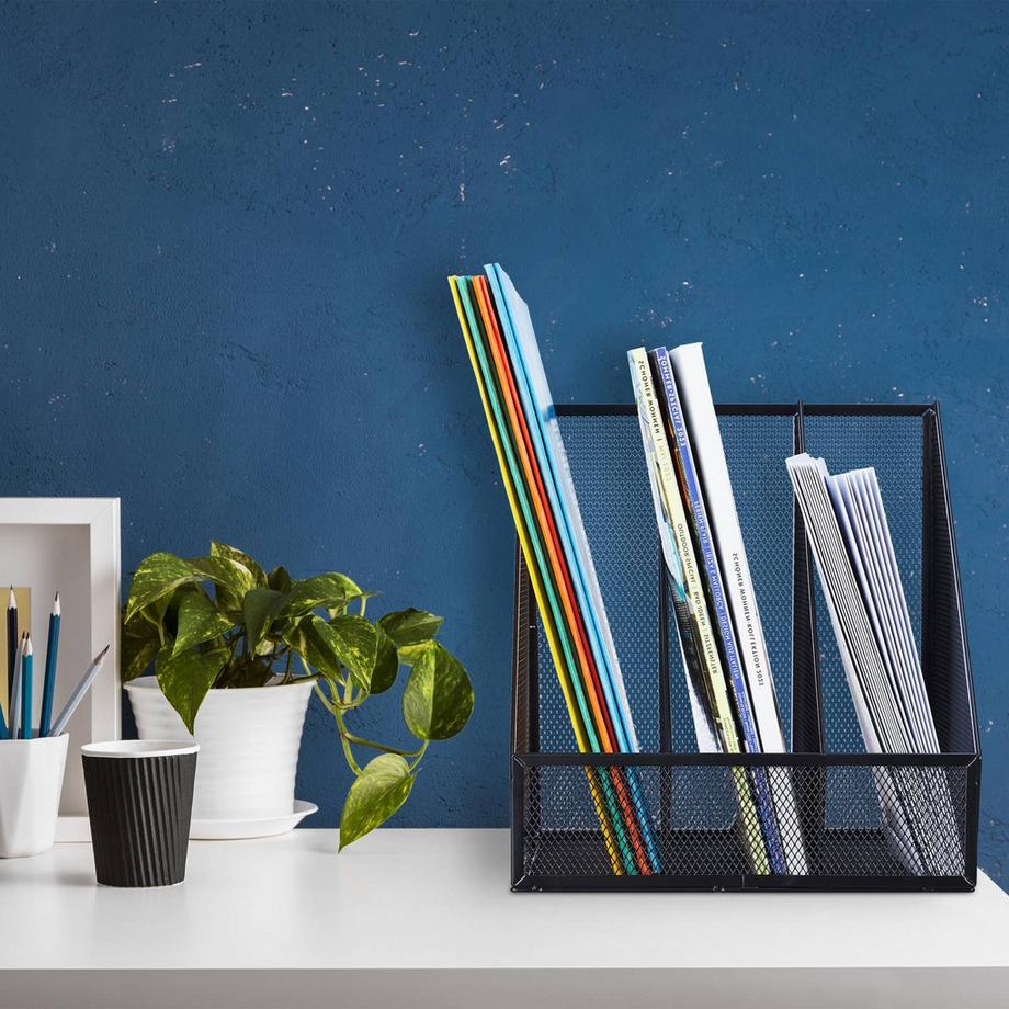 B2X Raccoglitore per riviste a 3 scomparti  