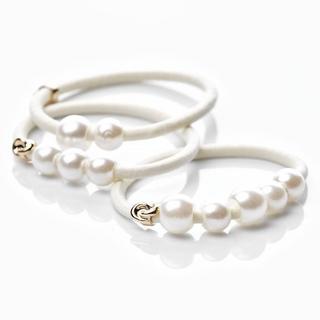 CORINNE  Hair Tie Pearls (3-pack) 