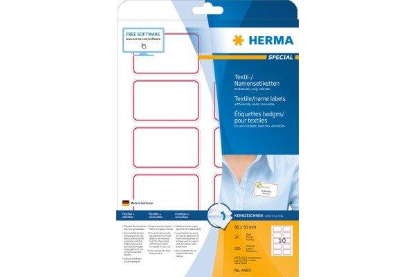 HERMA HERMA Namensetiketten 80x50mm 4405 weiss 200 Stk./20 Bl.  