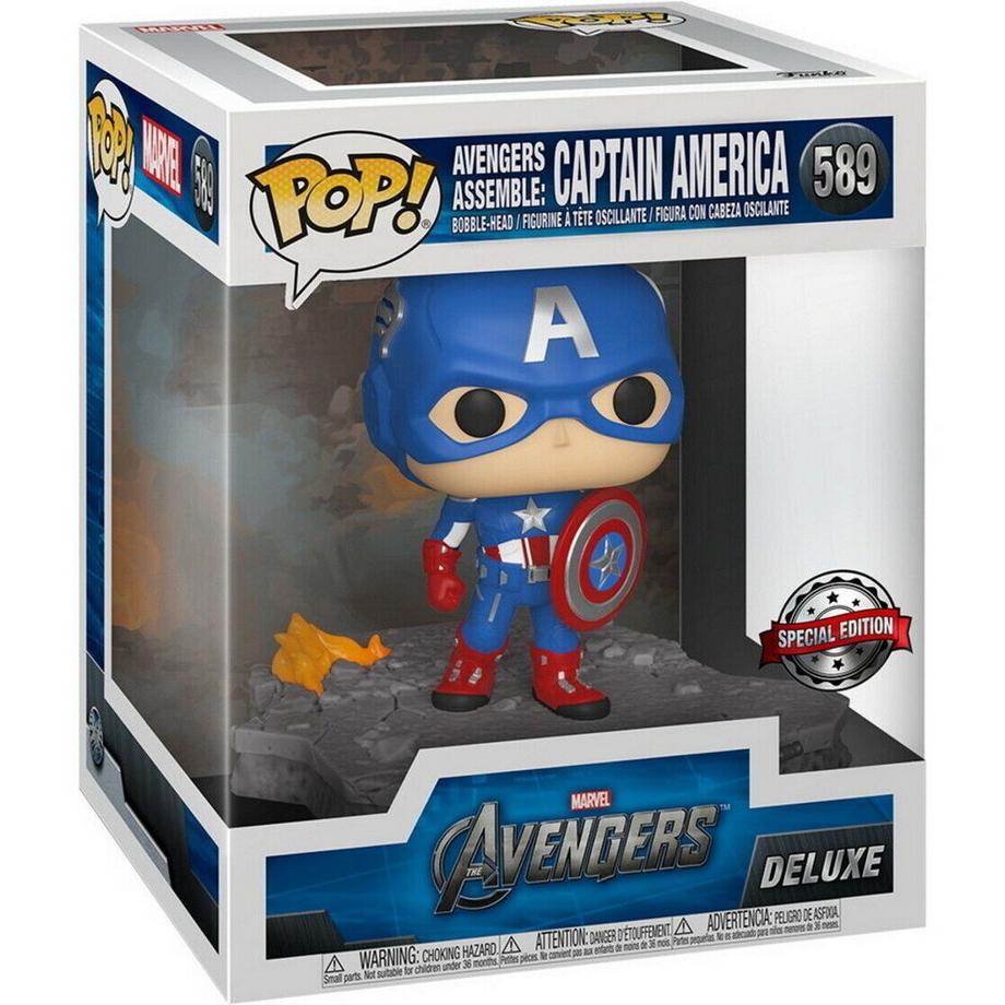 Funko  POP Figur Marvel Avengers Captain America Assemble Exklusiv 