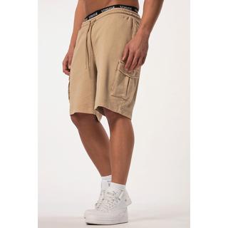 Sthuge  Bermuda cargo en molleton, avec taille élastique. Coupe Relaxed Fit. Jusqu'au 8XL. 