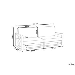 Beliani Divano 2 posti en Legno d'acacia certificato FSC® Moderno TIMOR  