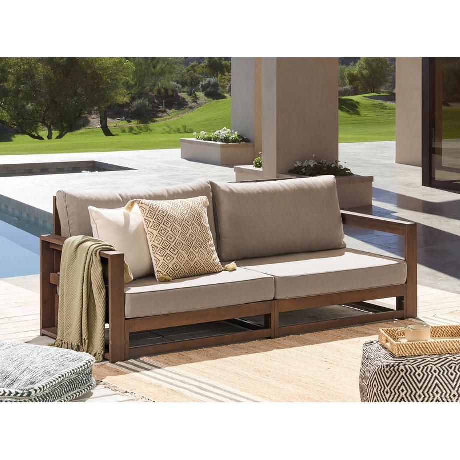 Beliani 2 Sitzer Sofa aus FSC® zertifiziertes Akazienholz  TIMOR  