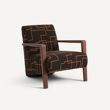 Fauteuil noyer massif