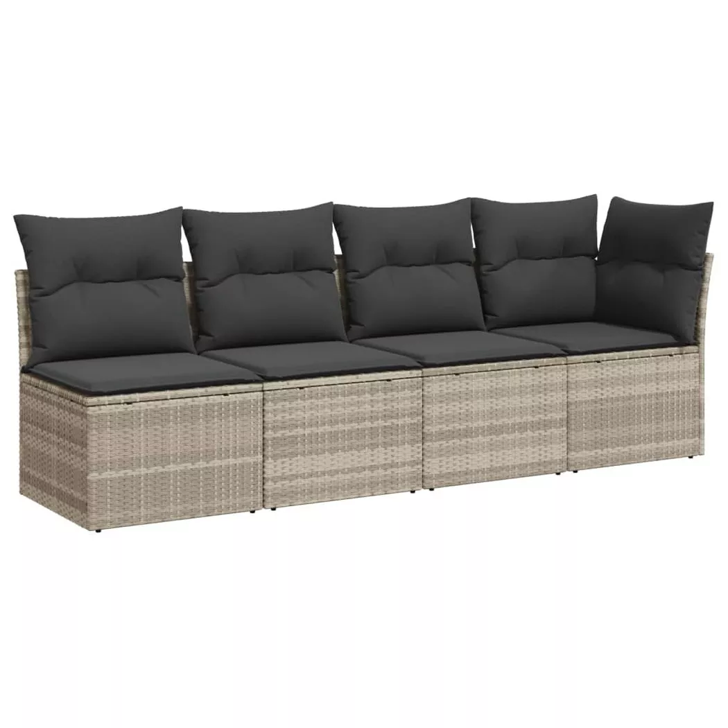 VidaXL - Gartensofa poly-rattan, One Size, Grau