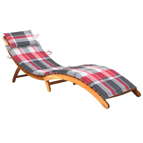 VidaXL Chaise longue bois d'acacia  