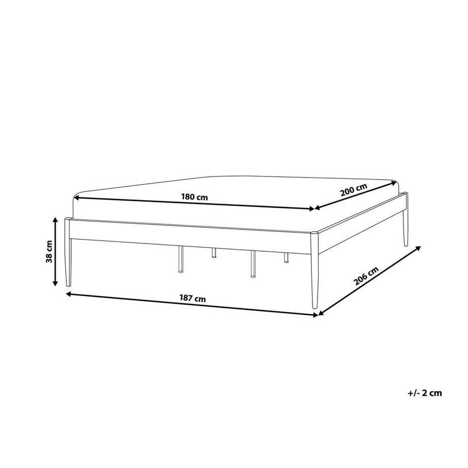 Beliani Lit à lattes en Acier Moderne VAURS  