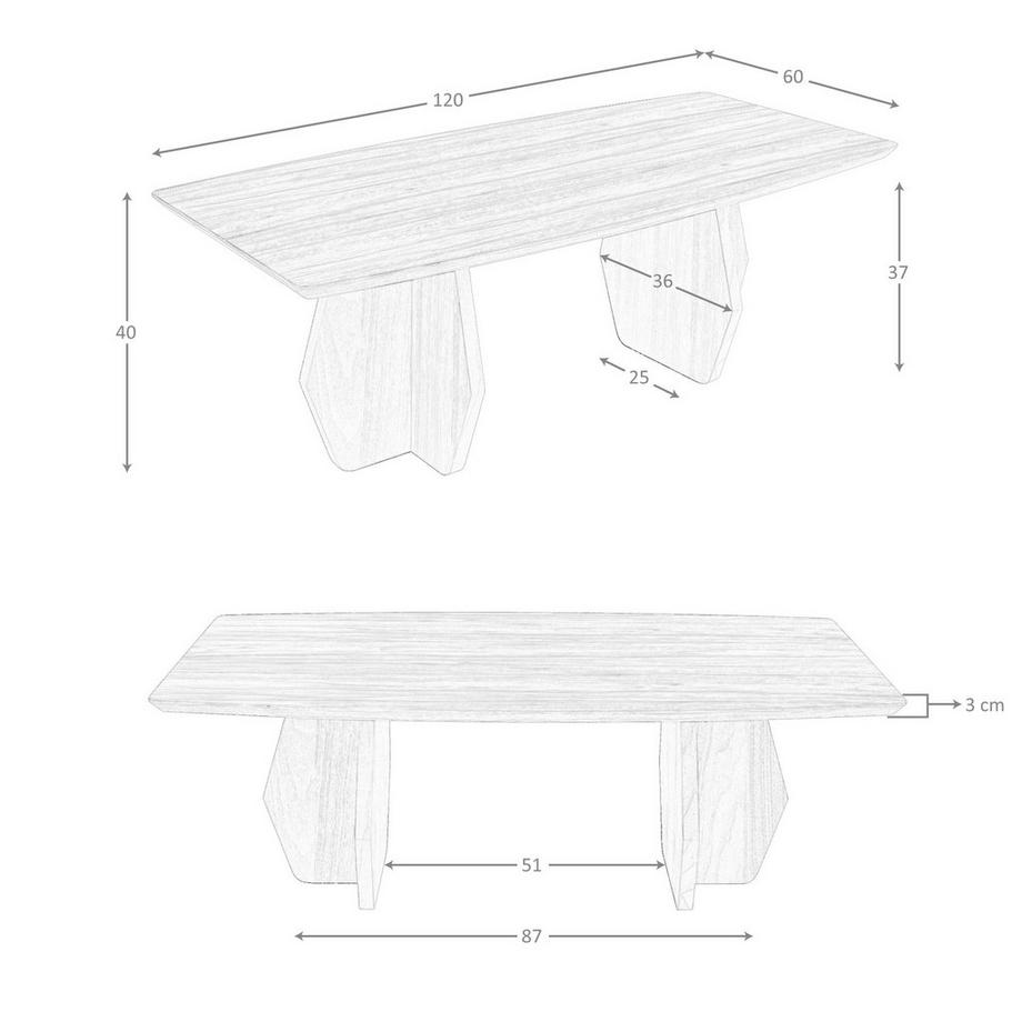 ANGEL CERDA Tavolino ovale a botte in noce  