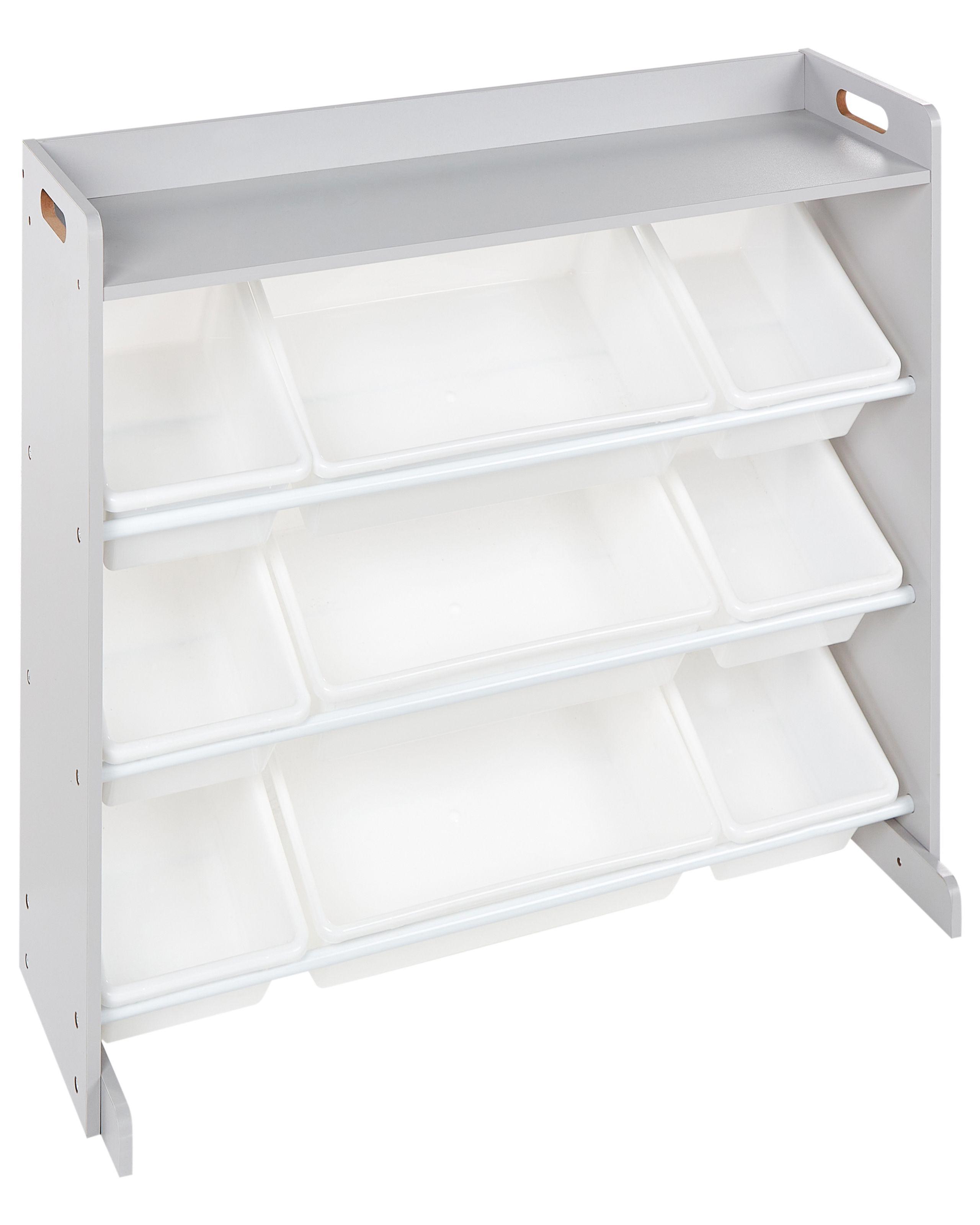 Beliani Étagère avec 9 bacs de rangement en MDF Moderne COLLIE  