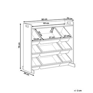 Beliani Étagère avec 9 bacs de rangement en MDF Moderne COLLIE  